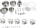 MAVIS LAVEN Stainless Steel Cookware Set Stainless Steel Pot Pan Set with Glass Lids for Gas Induction Cookers Pots Pans Cooking Kit (14Pcs)
