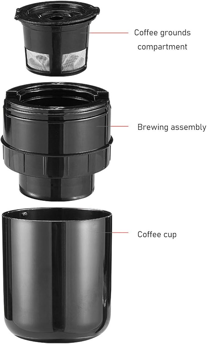 Portable Espresso Machine Travel Coffee Maker Compatible with NS Capsule &amp Ground Coffee Manually Operated Portable Espresso Maker for Home Office Camping