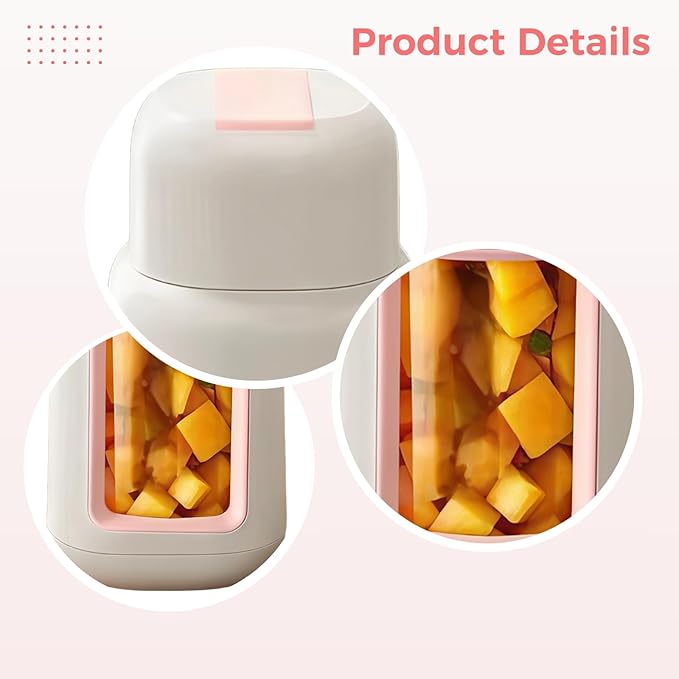 Fruit Juicer Multi-Function With Usb Recharge Portable Automatic Blending Cup 33.8 Fl Oz / 1000 Ml Glass Juice Maker Smoothie Blender Great For Home And Travel