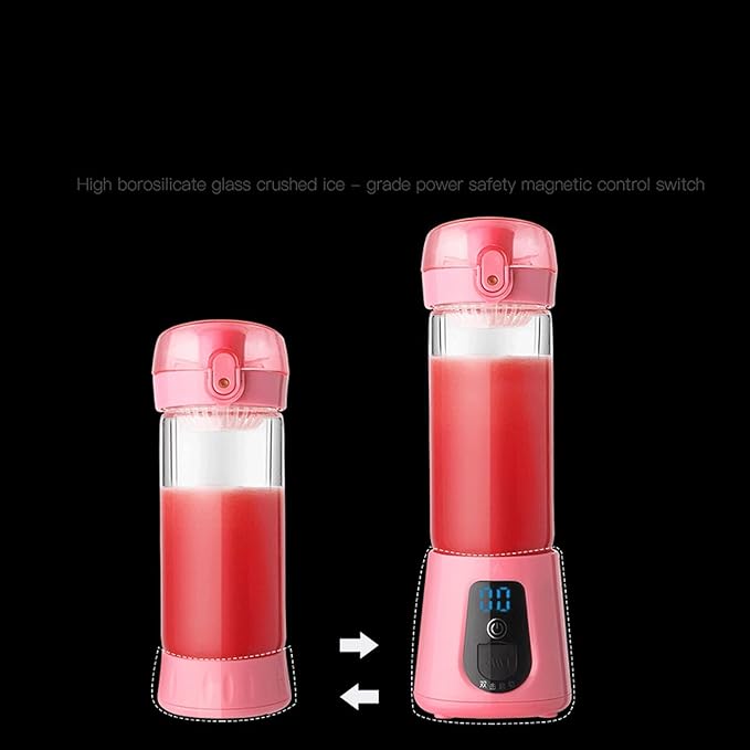 Portable Blender Home Mini Juice Cup Electric Juicer Cup USB Rechargeable Travel Carry Personal Blender Gym - Perfect Travel Partner (Color : Purple)