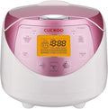 CUCKOO Micom Rice Cooker 6 Cup Uncooked / 12 Cup Cooked Korean Fuzzy Logic Rice Cooker with Delay Timer &amp Keep Warm Setting Versatile Food Steamer with Non-Stick Inner Pot Pink (CR-0631F)