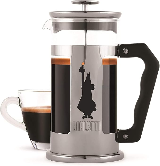 Bialetti Coffeepress French Press Coffee Maker 8 Cup Preziosa Stainless Steel (06852)