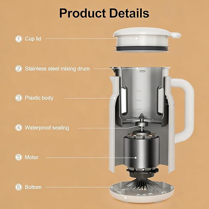 27oz 8-in-1 Nut Milk Maker Machine &amp Soy Milk Machine with No Soak 24H Delay Start Self-Clean Keep Warm Boil Water &amp Juice Functions 10 Blades for Home Kitchen
