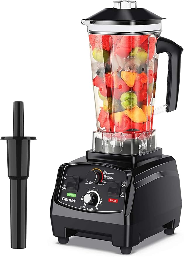 Professional Countertop Blender with 1400-Watt Base Smoothie BlenderBuilt-in TimerHigh Power Blender 2L Cups for Frozen DrinksShakes and Smoothies