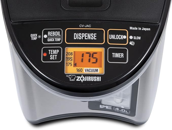 Zojirushi CV-JAC40XB Water Boiler &amp Warmer 4.0-Liter Stainless Black &amp NS-LGC05XB Micom Rice Cooker &amp Warmer 3-Cups (uncooked) Stainless Black