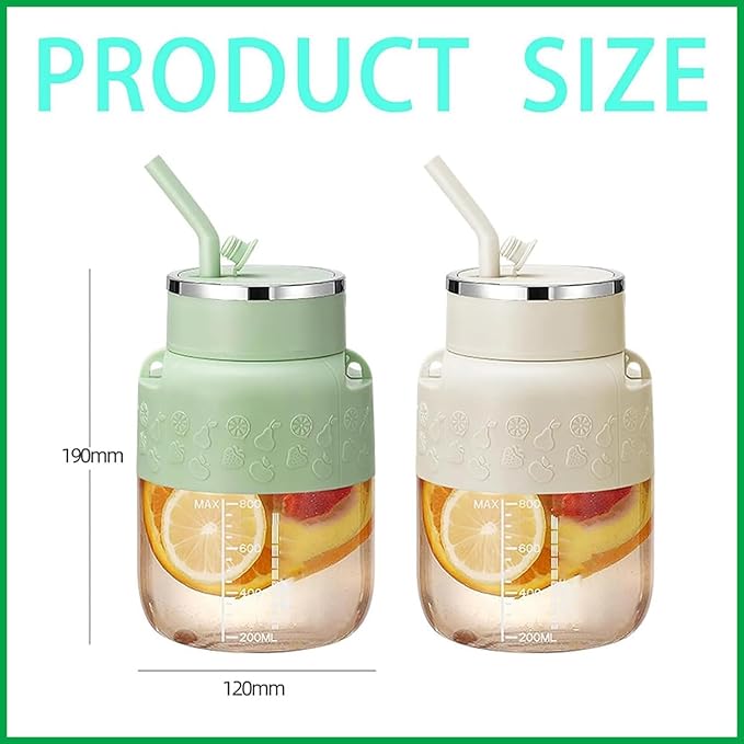 Portable Blender 28OZ Large-Capacity Cordless Juicer Cup with Straw &amp Strap Rechargeable Mini Blender for Smoothies Shakes Juices &amp Travel (Green)