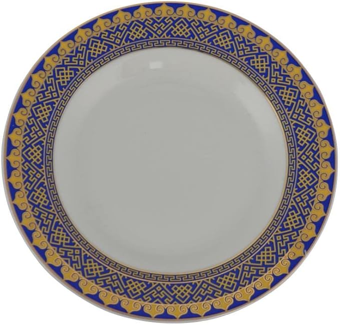 Three Star 40 Piece Silver Gold And Blue Dinnerware Set YL7680