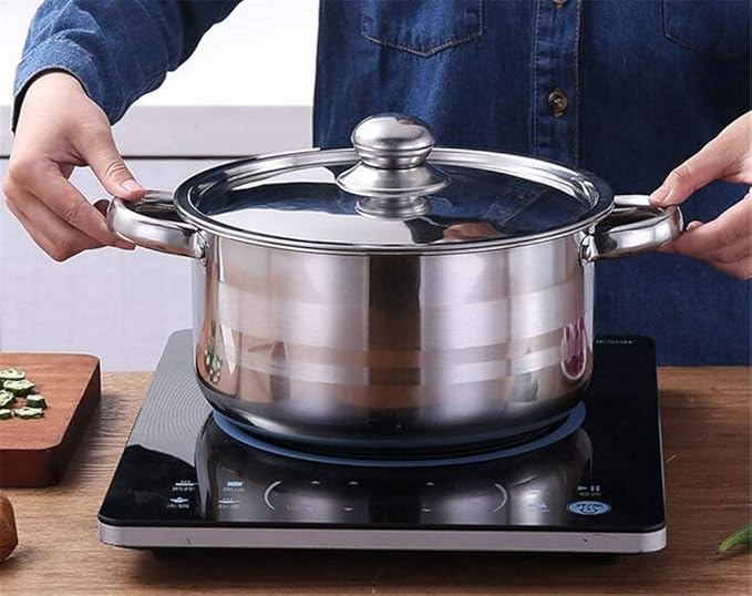 5pcs Cookware Set Stainless Steel Pot Set Soup Pot Cooking Induction Cooker Milk Noodles Stew Pot Kitchen Casserole