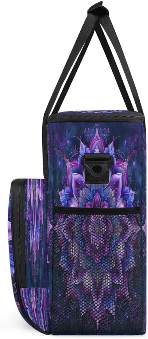 Bohemian Mandala 4 Coffee Maker Carring Bag Travel Carrying Storage Tote Bag Compatible with Keurig K-Mini or K-Mini Plus Portable Single Serve Coffee Brewer Case with Pockets for K-cup Pods