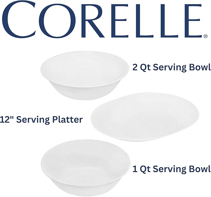Corelle White 3-Piece Completer Set
