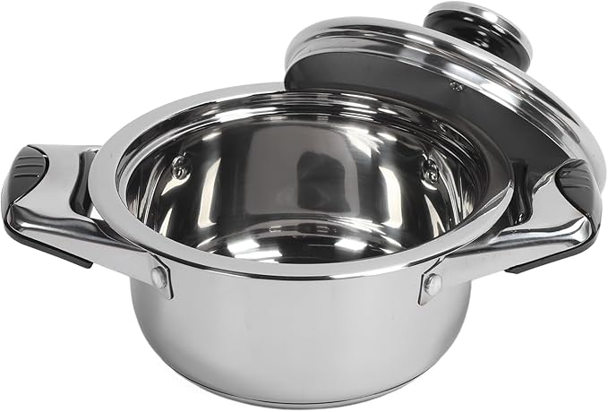 Stainless Steel Cookware Set Uniform Heat Conduction Pots and Pans Stylish Kitchen Cooking Set Includes Pots Pans Stockpot Steam Grid sturdy and Versatile for Household Coo
