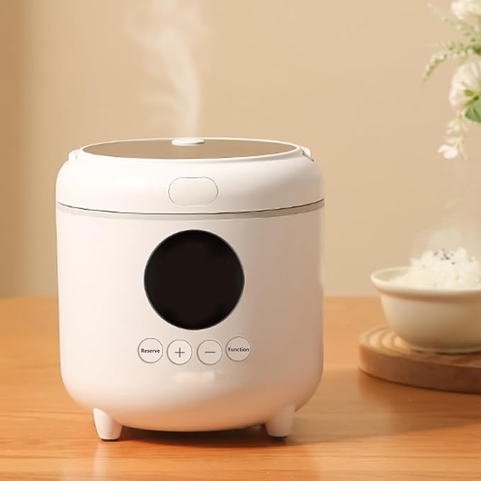 Mini Rice Cooker with Removable Non-Stick Inner Pot &amp Inner Lid Rice Cooker Small with Delay Timer &amp Keep Warm Setting for Cooking for Soups Stews Grains&ampOatmeal