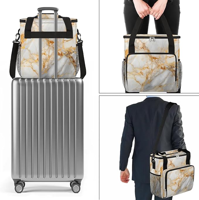 Marble Coffee Maker Travel Bag for K-Mini or K-Mini Plus Single Serve Coffee Brewer Portable Storage Tote Case for Tarvel