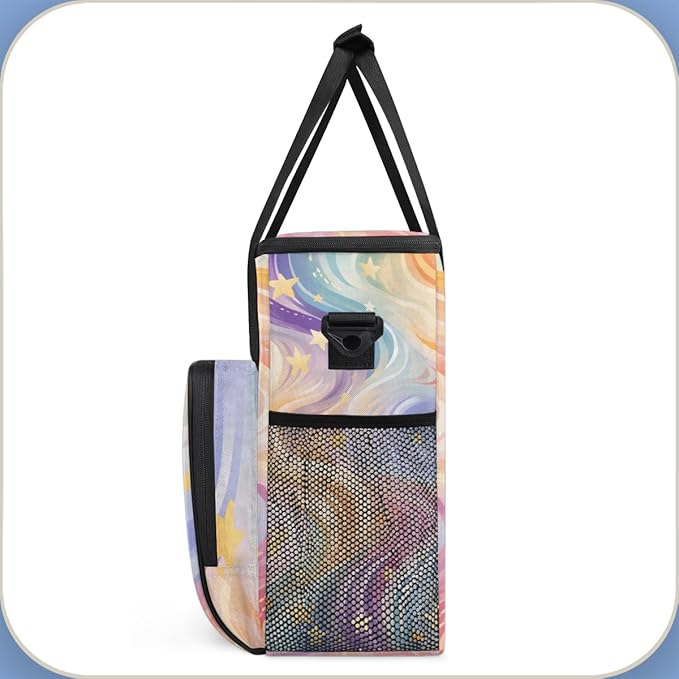 Star Tie Dyeing Coffee Maker Carrying Bag Portable Travel Storage Tote Bag Compatible with K-Mini or K-Mini Plus Single Serve Coffee Brewer Carrying Case with Multiple Pockets &amp Shoulder Strap