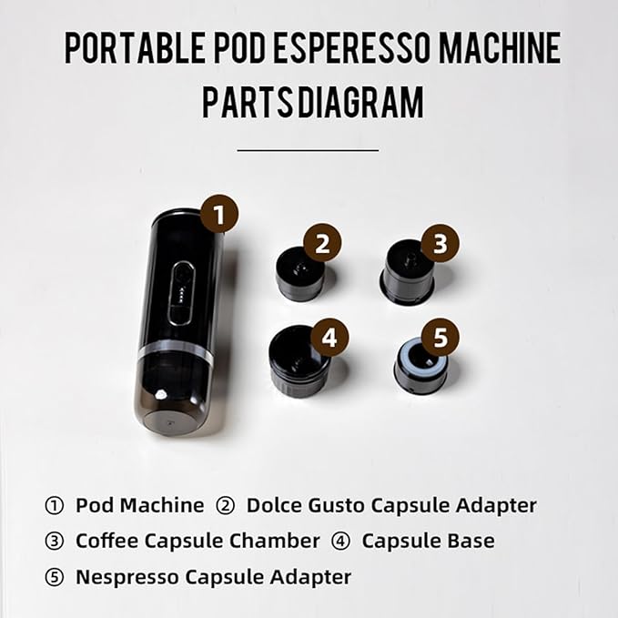 Portable 3 in 1 Electric Coffee Machine Mini Travel Coffee Maker for Home Travel Camping