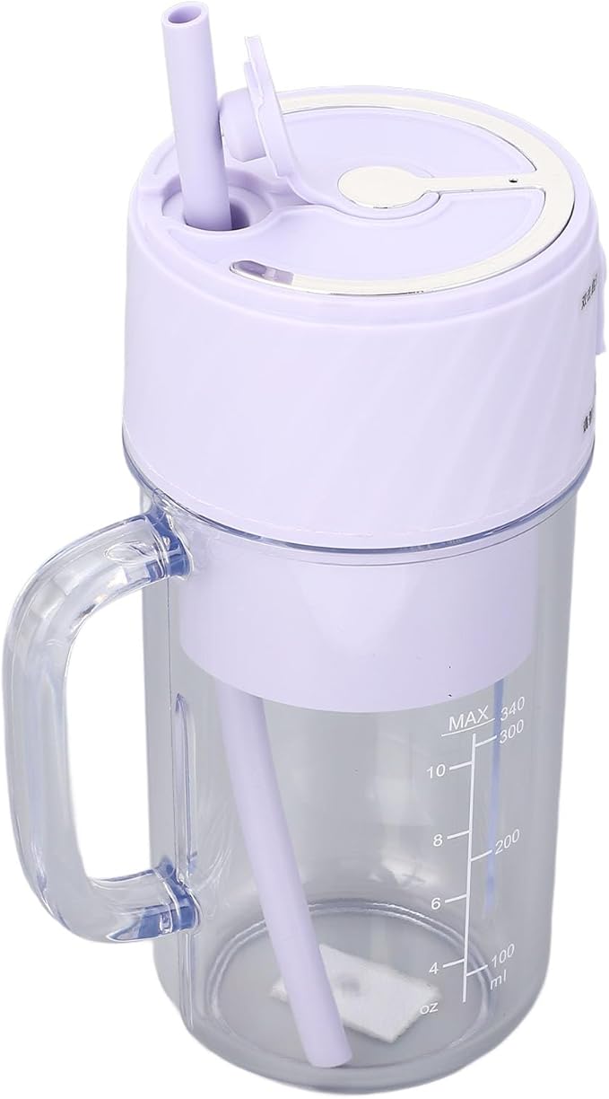 Ymiko Compact Rechargeable Blender with 10 Vane/Wing System for Smoothies Sauces and Protein Shakes Portable USB Juicing Cup for On the Go Use (Purple)