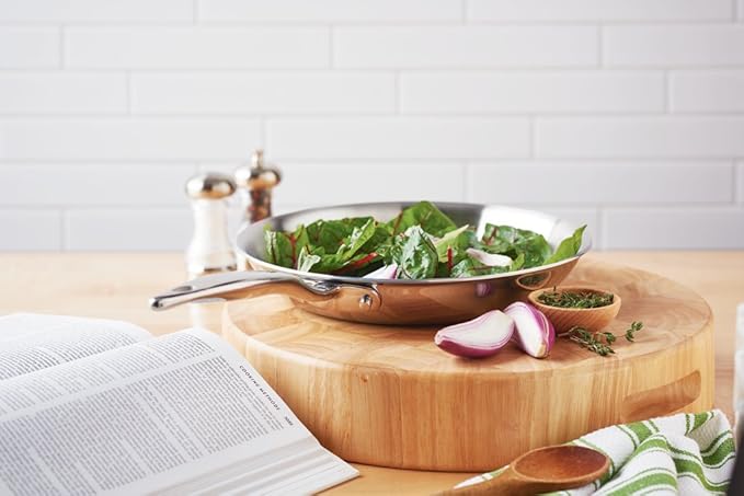 Heritage Steel 10.5 Inch Fry Pan | Made In USA | Titanium Series | 316Ti Skillet with Stay Cool Handle | Fully Clad Stainless Steel Pan with 5-Ply Construction | Induction Ready &amp Non Toxic