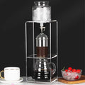Cold Brew Drip Coffee Maker Ice Coffee Machine with Slow Drip Technology with Stainless Steel Filter and Acrylic Stand Adjustable Water Flow Makes 3-6 Cups for Coffee Lover Gift