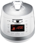 CUCKOO CRP-HS0657FW 6-Cup (Uncooked) 12-Cup (Cooked) Induction Heating Pressure Rice Cooker with Nonstick Inner Pot &amp 16 Menu Modes (White/Silver Made in Korea)