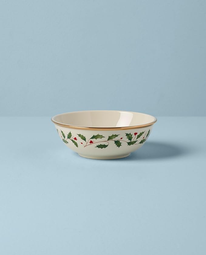 Lenox 883431 Holiday Place Setting Bowl Red &amp Green Christmas Dinnerware