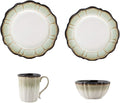 Dinner Plate Dinnerware Set Durable Ceramic Dinner Plate Sets Plates Plates Bowls Mugs 4-Piece Lotus Dinnerware Dishes Set for Cereal Steak Salad Plate