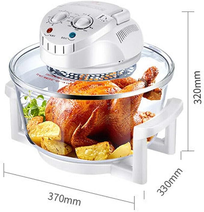 CNCEST Air Fryer Oven360 °Vertical Heating Grease Removal Infrared Convection Healthy Meal Electric Convection Oven Cooker with Fried Roasted Steamed Defrosted Function