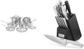 Cuisinart 77-11G Chef's Classic Stainless 11-Piece Cookware Set &amp Cuisinart 15-Piece Stainless Steel Hollow Handle Block Set C77SS-15PK