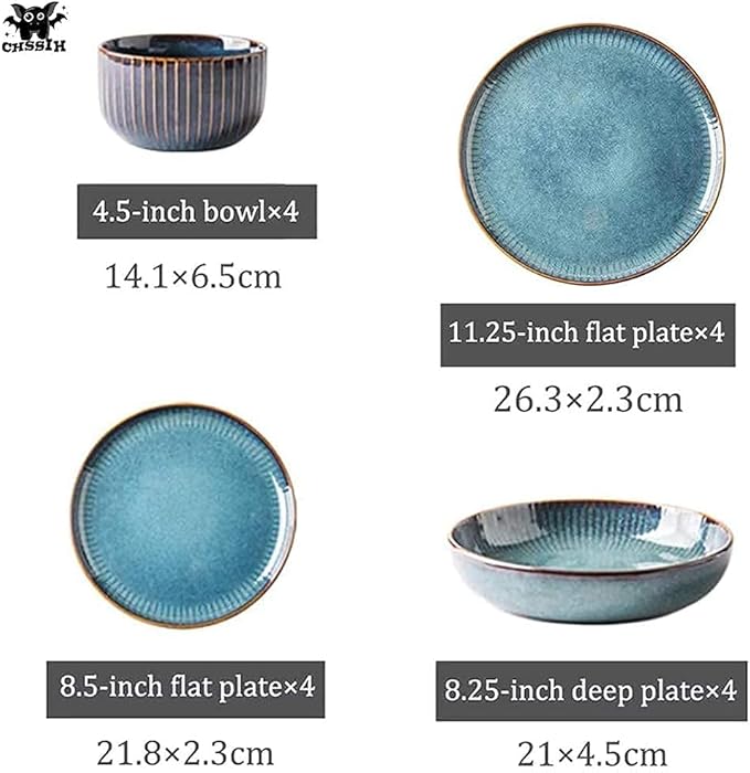 14 Pieces Dinnerware Sets Ceramics Dinner Set Dishes Tableware Set Complete Porcelain Combination Creativity Nordic Style Dinner Plates Microwave And Dishwas