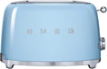 Smeg Retro 2 Slice Toaster with Removable Crumb Tray Pastel Blue (Renewed)