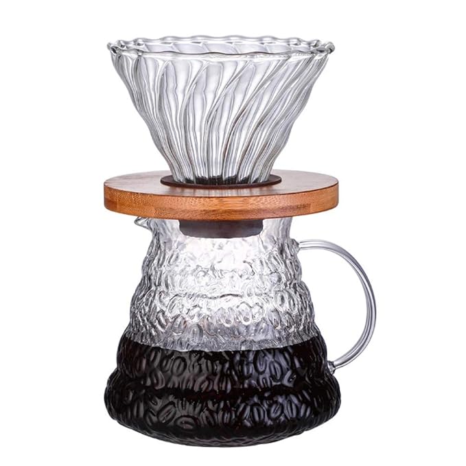 DUEBEL Cold Brew Coffee Maker Glass Jar with Handle Glass Pitcher with Removable Stainless Steel Filter 1.7L (47.5OZ) (K1024)