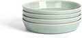 Stone Lain Claire 4-Piece Pasta Bowl Set Stoneware Bowls Dishwasher and Microwave Safe Dish Set for 4 Green