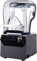 Commercial Blender and Smoothie Machine Button Speed Adjustment with Sound Insulation Cover 2L Large CapacityGrey