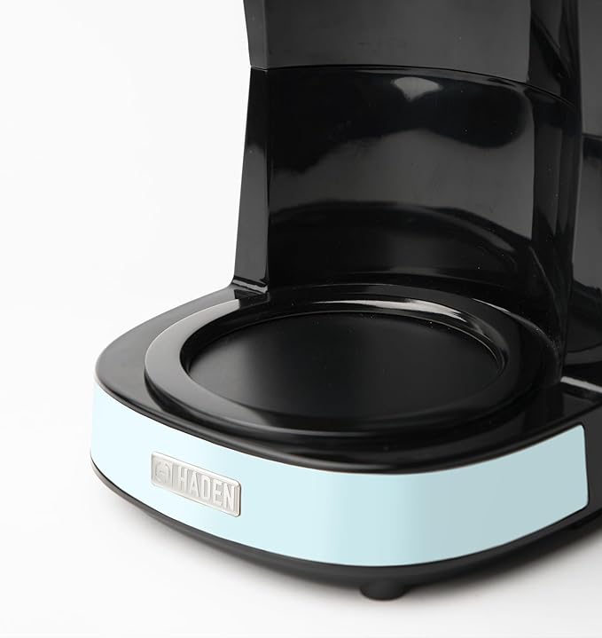HADEN Heritage 12 Cup Programmable Vintage Retro Home Coffee Maker Machine with Heritage 2 Slice Wide Slot Stainless Steel Bread Toaster Turquoise