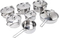 Stainless Steel Cookware Set 7 Piece Non Stick Stainless Steel Pots and Pans Set Space Saving Design Induction Kitchen Cookware Sets Works with Electric and Gas Cooktops
