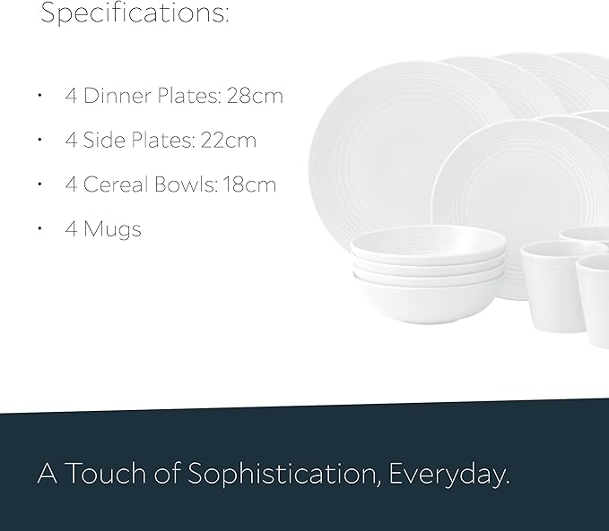Royal Doulton Exclusively for Gordon Ramsay Maze White 16-Piece Dinnerware Set
