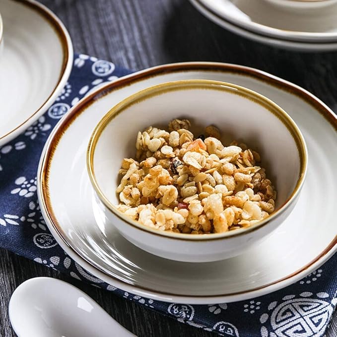 Ceramics Dinner Sets Bowl/Dish/Plate Multiple Types Dinnerware-Style Emboss Tableware Set - Family Party and Kitchen Restaurant18Pieces Plates