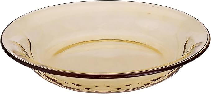 Sunflower Glass Dinnerware Set 2 Diamond Bowls 5.1 x 2.8 and 2 Plates 9 Set of 4 Amber GlassHigh Temperature Resistant Glass Dish Dishwasher Safe