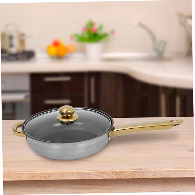 Stainless Steel Cookware Set with Lids Induction Compatible Pots and Pans for Soup Milk Frying Even Heat Distribution Multipurpose Kitchen Cookware for Family Meals