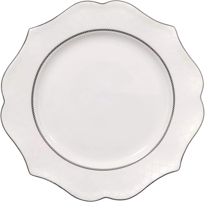 Lorren Home Trends Lace-57 Dinnerware Set for Entertaining One Size Silver