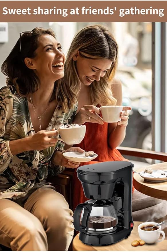 6-Cup Coffee Maker Automatic Espresso Machine Built-in Grinder No Coffee Pods Required Black and Stainless Steel