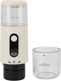 Portable Coffee Maker Self Heating Type C Rechargeable Handheld Capsule Coffee Maker Machine Ground Coffee Capsules 100ml Stable Pressure 2500mAh Battery (Beige)