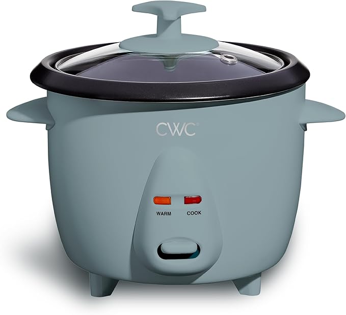 COOK WITH COLOR 6 Cup Rice Cooker 300W - Effortless Cooking and Perfectly Cooks 3 Cups of Raw Rice for 6 Cups of Cooked Rice Slate Blue