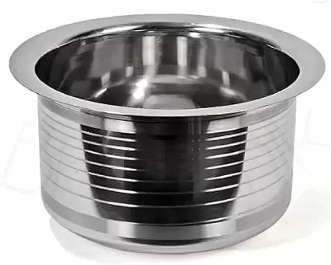 Stainless Steel tope Set Without lid Container Set/Tope Set/tapeli/patila/Milk Pot pan/Handi Set Cookware Set 5 Pieces 0.5/0.8/1/1.5/2 LTR