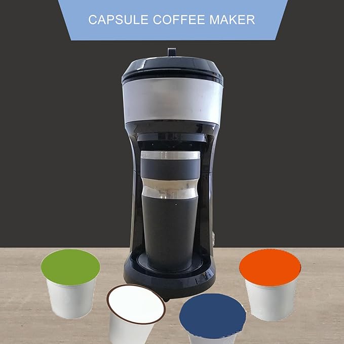 HEEPDD 2 in 1 Capsule Coffee Maker Stainless Steel Panel 800W Accurate Temperature Control Capsule Coffee Maker Personal Single Serve Drip Coffee Machine for Home Travel