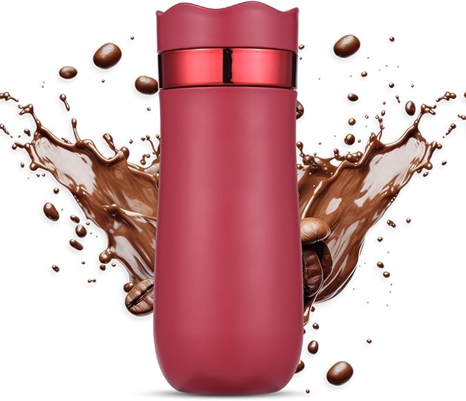 Dioche Portable French Press Travel Mug 320ml Stainless Steel Double Wall Insulated Coffee Maker for Ground Coffee and Tea Leaves - No Leak HotCold Brew | Perfect for Outdoor Activities (#1)