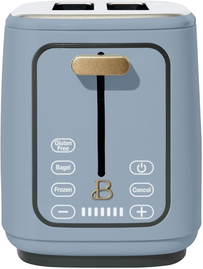 Smart Kitchen Toaster with Touch Interface and Preset Modes Advanced Two-Slice Toaster with Wide Slots and 7 Browning Levels (Cornflower Blue)