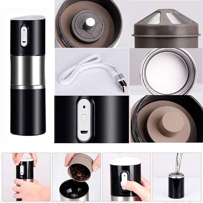 Small Household Appliances Portable Coffee Machine Grinding Cup Grinder Automatic Coffee Machine Rechargeable(E)