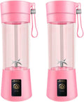 2X Blender Mini Blender for Shakes and Smoothies Rechargeable USB 380Ml Traveling Fruit Juicer Cup with 6 Blades