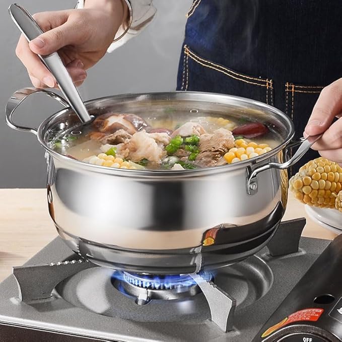 Thick Stainless Steel Composite Bottom Three Piece Cookware Set