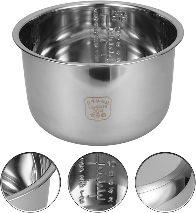 Cabilock Rice Cooker Liner 5L Cooker Inner Tank Rice Accessories Electric Accessories Inner Pot Power Parts Pot Cooking Supplies Stainless Steel Instant